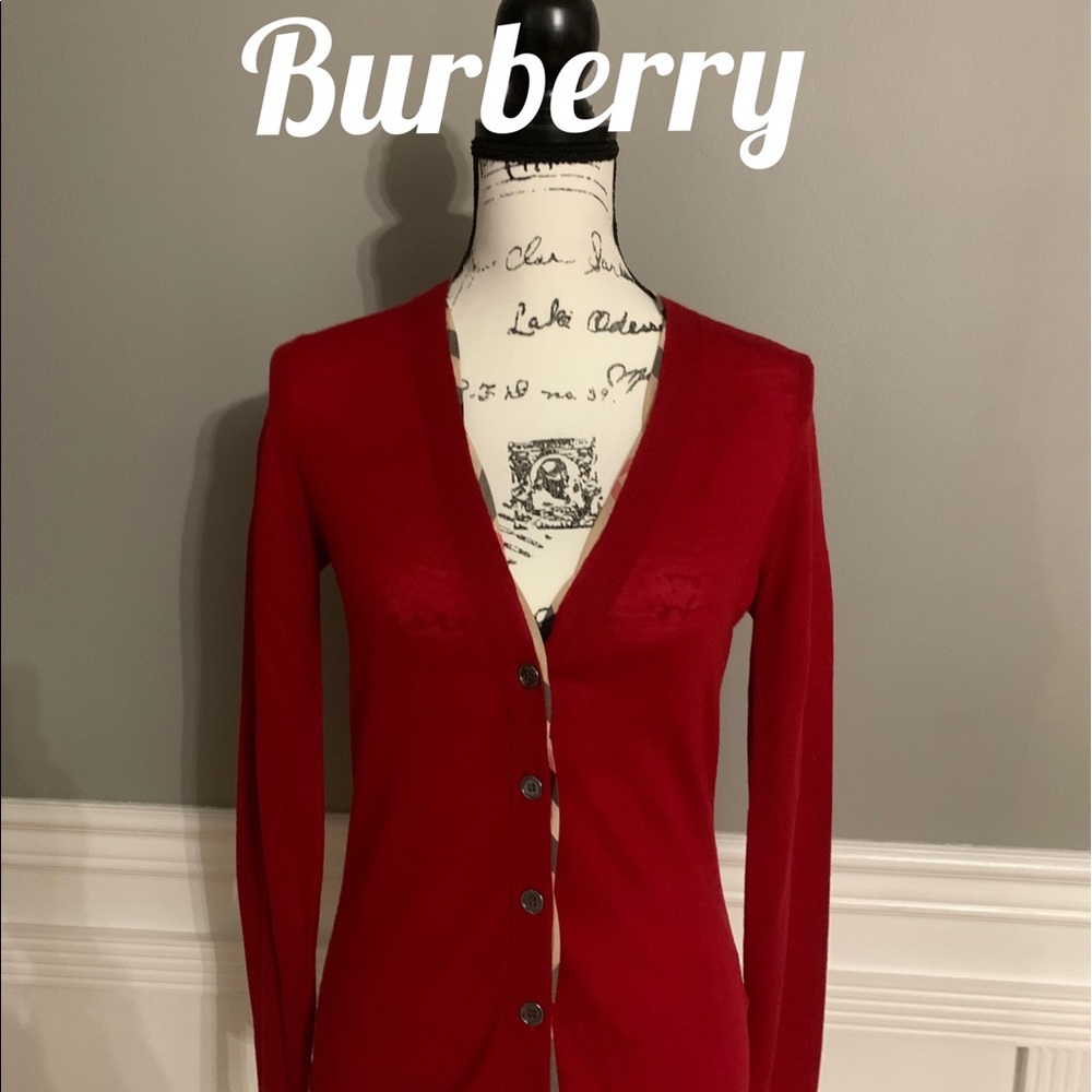 🔥❤️🔥BURBERRY RED SWEATER / CARDIGAN -SP